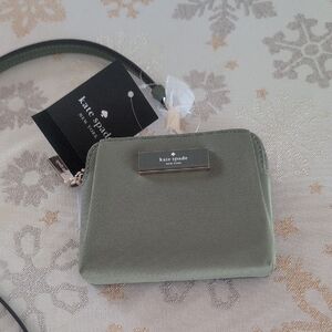 Kate Spade Green Women's "Carter" Card Case Lanyard Nwt